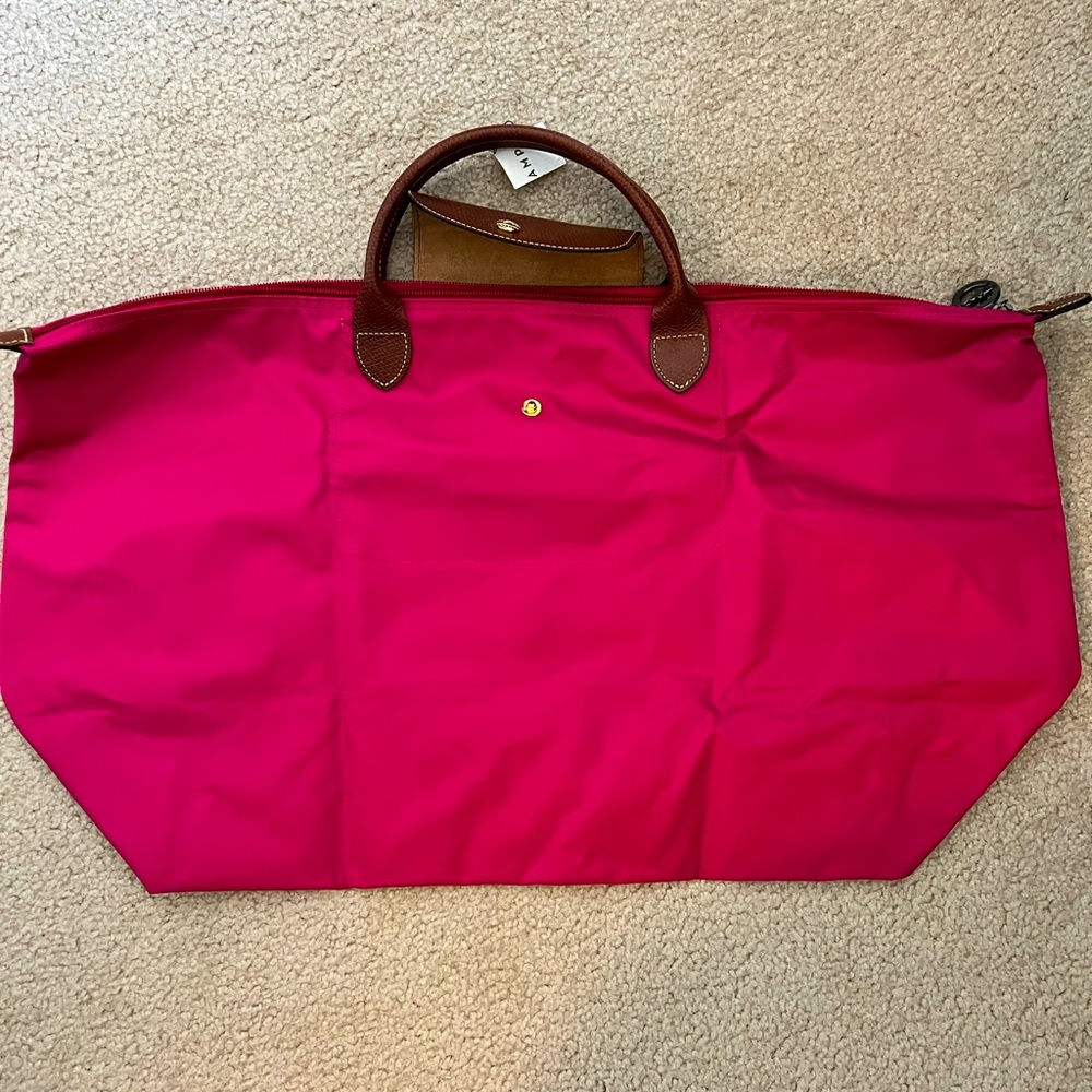 Longchamp pink satchel